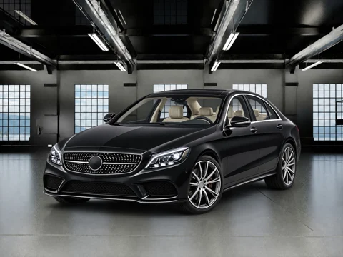 Black sedan in service centre setting