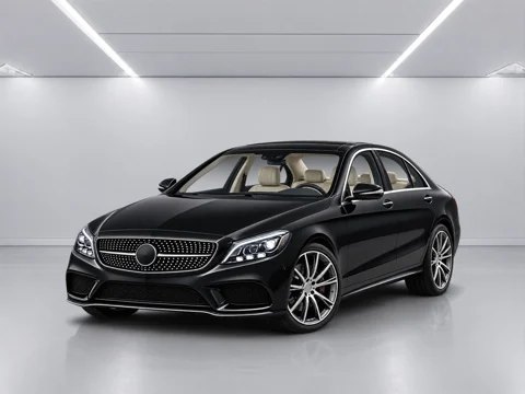 Black sedan in ceiling grid setting